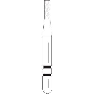 Two Striper® Diamond Burs – FG, Coarse, Green, Cylinder Flat End, 5/Pkg