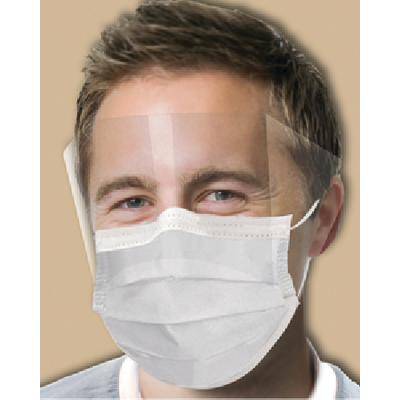 Ultra® Sensitive FogFree® Earloop with Shield Face Masks – ASTM Level 3, White, 25/Box