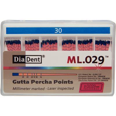 Millimeter Marked and Laser Inspected Gutta Percha Points – Gutta Percha ISO ML.029, 120/Box - 3Z Dental