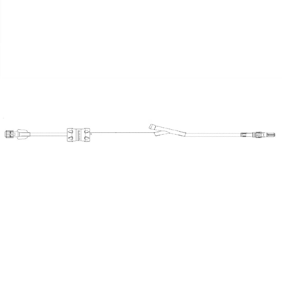 Extension Set, Macrobore, Prepierced Y-Site, Easy Drop™ Flow Controller, 18"