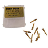 Mirapost Classic Gold Plated Screw Posts – Refill, 12/Pkg