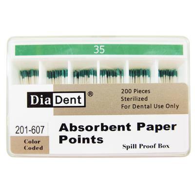 Absorbent Paper Points – Spill-Proof Box, ISO Sizes, 200/Box - 3Z Dental