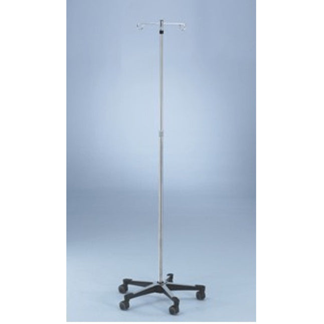 5-Leg IV Stand with Two Hooks, MR Swivel Casters