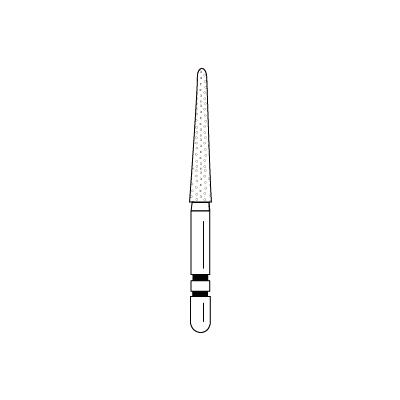 Two Striper® Diamond Burs – FG, Fine, Red, Taper Round End, 5/Pkg