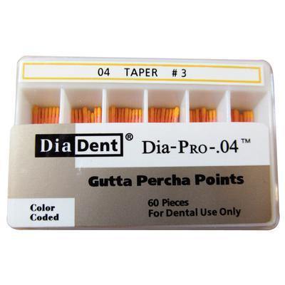 Dia-PRO™ Gutta Percha Points – 0.04 Taper, 60/Box - 3Z Dental