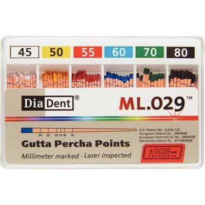 Millimeter Marked and Laser Inspected Gutta Percha Points – Gutta Percha ISO ML.029, 120/Box - 3Z Dental