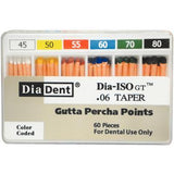 Dia-ISO GT™ Gutta Percha Points – 0.06 Taper, 60/Box - 3Z Dental