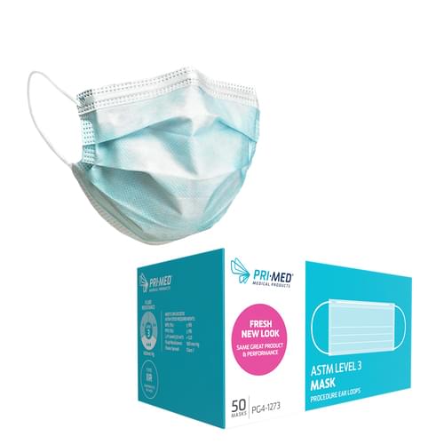 PRI·MED® Procedural Earloop Face Mask – ASTM Level 3, 50/Pkg