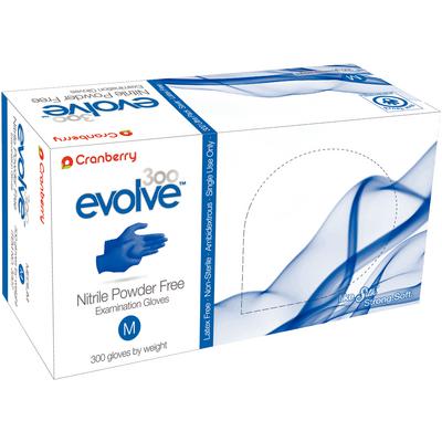 Cranberry Evolve300™ Powder-Free Nitrile Examination Gloves - 300/Pkg