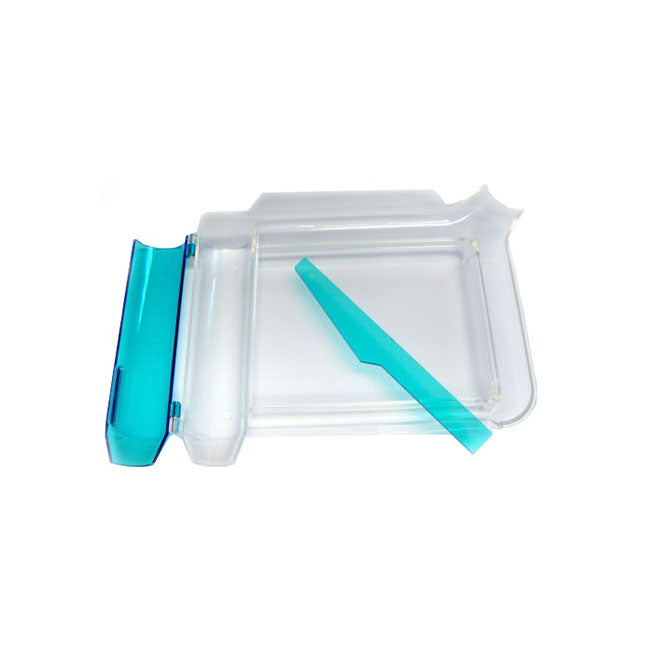 Pill Counting Tray and Spatula, W16cm x L21cm x H3.5cm, Blue