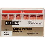 Gutta Percha Points – ISO Sized, Nonmarked, Spill-Proof and Slide, 120/Pkg - 3Z Dental