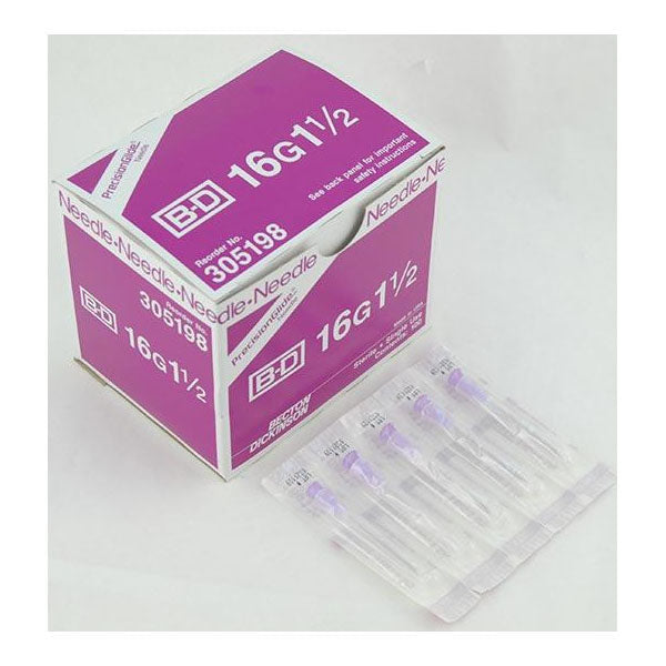 PrecisionGlide™ Hypodermic Needle, 16GA, 1"