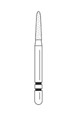 Two Striper® Diamond Burs – FG, Coarse, Green, Barrel, 5/Pkg