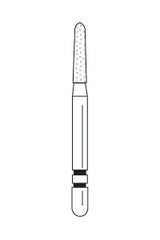 Two Striper® Diamond Burs – FG, Coarse, Green, Cylinder Bevel End, 5/Pkg