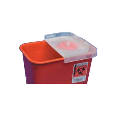 SharpSafety™ Large Volume Sharps Container, Hinged Lid