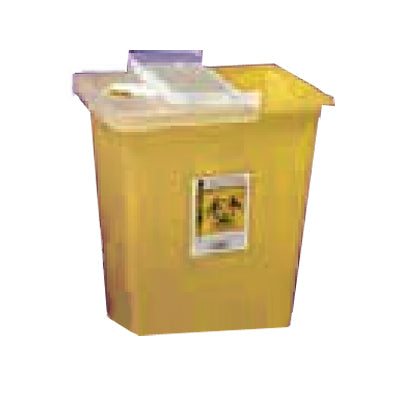 SharpSafety™ Large Volume Sharps Container, Hinged Lid