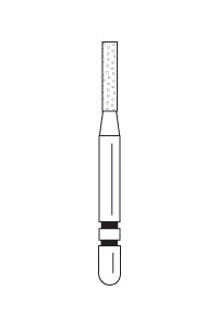 Two Striper® Diamond Burs – FG, Coarse, Green, Cylinder Flat End, 5/Pkg