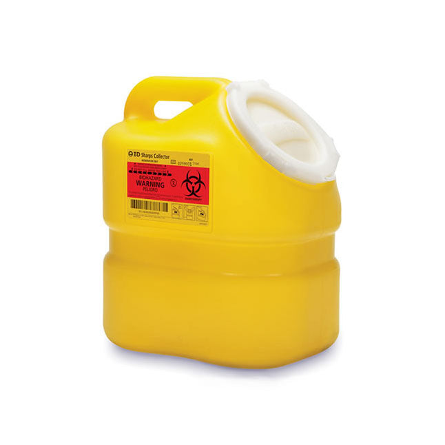 Sharps Collector, One-Piece, Yellow