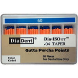 Dia-ISO GT™ Gutta Percha Points – 0.04 Taper, Slide Package 60/Box - 3Z Dental