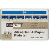 Absorbent Paper Points – Spill-Proof Box, ISO Sizes, 200/Box - 3Z Dental