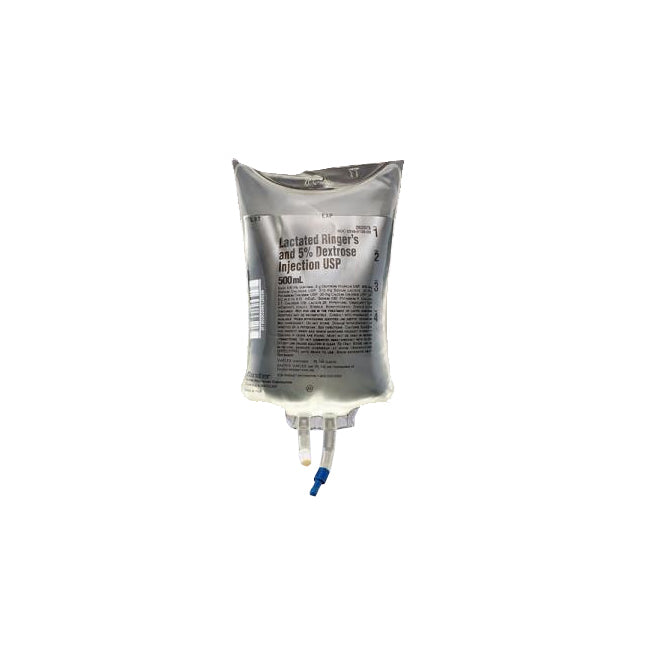 Lactated Ringers and 5% Dextrose Injection Solution, 500mL