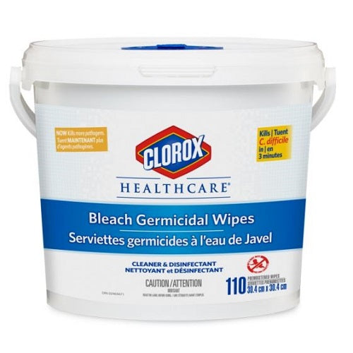 Clorox Healthcare® Bleach Germicidal Disinfectant Wipes, Tub