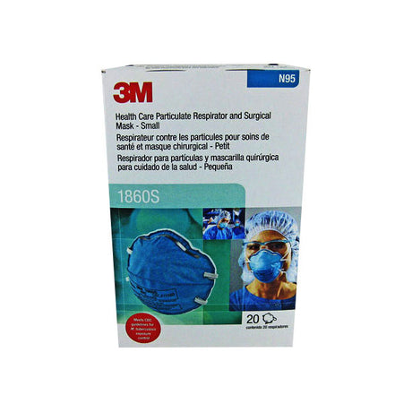 Particulate Respirator and Surgical Mask, N95, Cone-Moulded, Teal