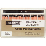 Dia-ISO GT™ Gutta Percha Points – 0.06 Taper, 60/Box - 3Z Dental