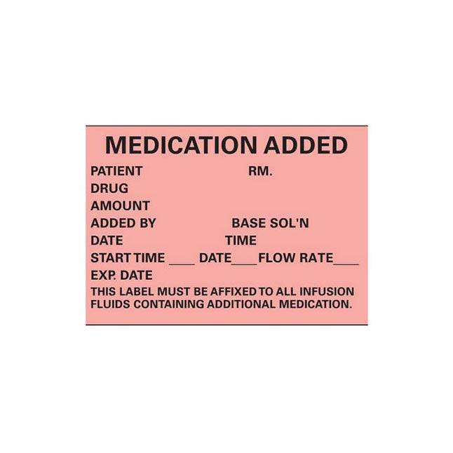 Medication Added Label