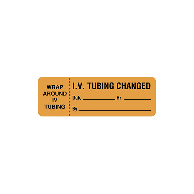 I.V. Tubing Change Label