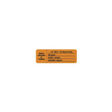 I.V. Tubing Change Label, Fluorescent Orange