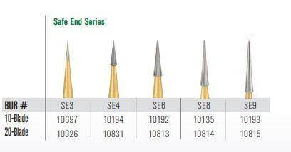 10 BLADE FINISHING CARBIDE SAFE END - STERILE ROLL 25 - 3Z Dental