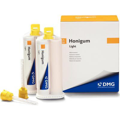 Honigum Automix Hydrophilic Impression Material – 25 ml Cartridges, Light Body, Regular Set, 4 Cartridges with Tips