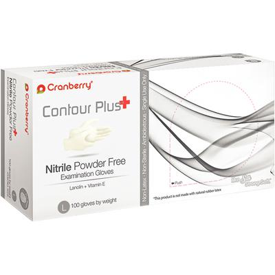 Cranberry Contour Plus® Nitrile Exam Gloves, 100/Pkg