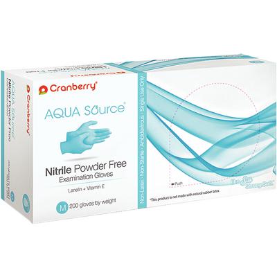 Cranberry Aqua Source Nitrile Exam Gloves – Powder Free, 200/Box