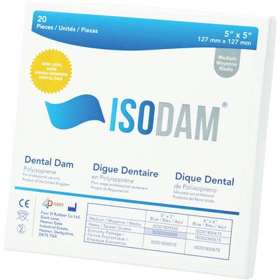 Isodam Polyisoprene Dental Dam – Latex Free, Blue