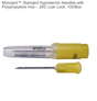 Monoject™ Standard Hypodermic Needles with Polypropylene Hub – 250, Luer Lock, 100/Box - 3Z Dental