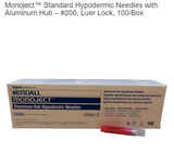 Monoject™ Standard Hypodermic Needles with Aluminum Hub – #200, Luer Lock, 100/Box - 3Z Dental