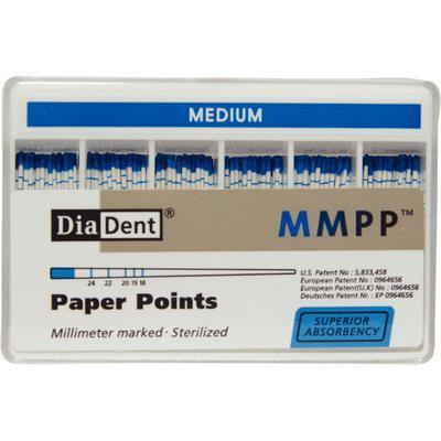 Millimeter Marked Absorbent Paper Points – Auxiliary Sizes Spill-Proof Box, 200/Pkg - 3Z Dental