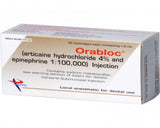 Orabloc 4% Articaine HCl with Epinephrine – 1.8 ml Injection Cartridges, 50/Pkg - 3Z Dental (4961974353965)