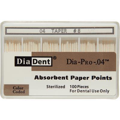 Dia-PRO Type Paper Points – 0.04 Taper, 100/Pkg - 3Z Dental