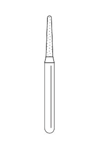 Solo Diamond™ Single-Use Diamond Burs – FG, Coarse, Green, Cone Round End, 25/Pkg