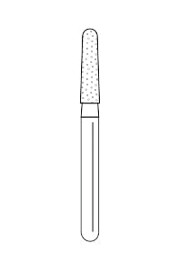 Solo Diamond™ Single-Use Diamond Burs – FG, Coarse, Green, Cone Round End, 25/Pkg