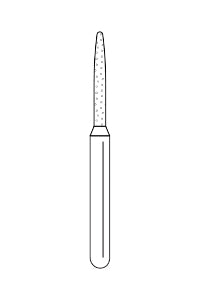 Solo Diamond™ Single-Use Diamond Burs – FG, Fine, Red, Flame Point End, 25/Pkg