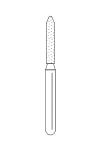 Solo Diamond™ Single-Use Diamond Burs – FG, Coarse, Green, Cylinder Bevel End, 25/Pkg